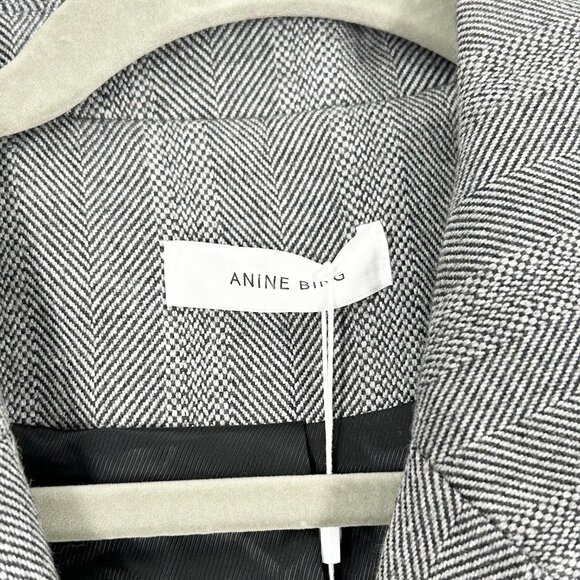 NWT Anine Bing Becky Double Breasted Herringbone Blazer Jacket - Picture 6 of 9
